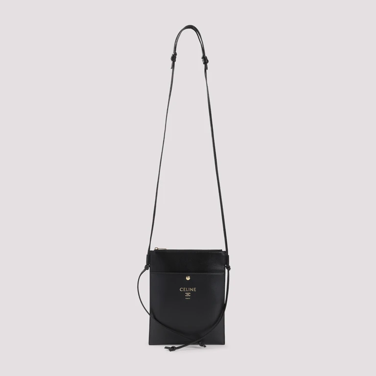 Celine Sharp Pouch Black Lamb Leather Smallleathergoods - Women