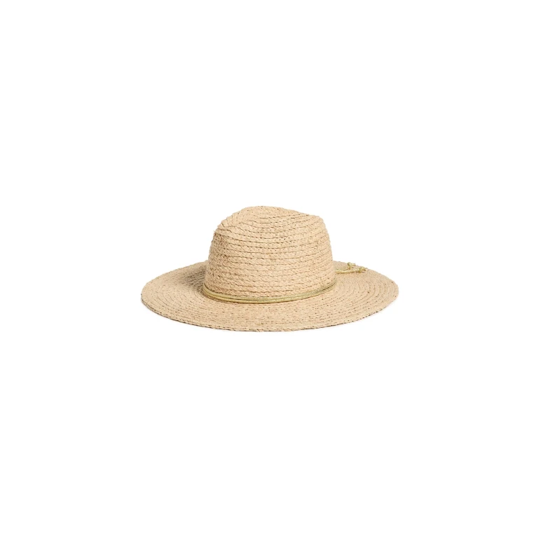 Hat Attack Braided Raffia Continental Hat Natural/Tobacco One Size
