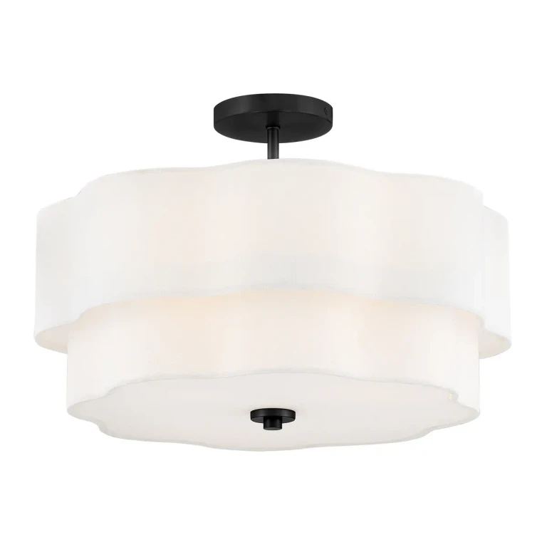 Black LED Semi-Flush Mount from the Gwen Collection