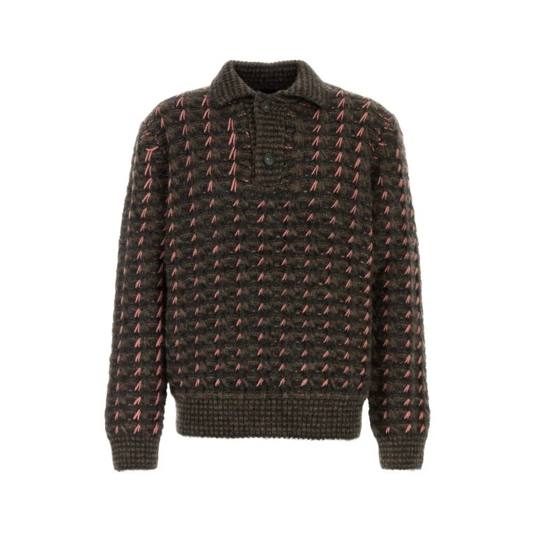 Canali Multicolor Alpaca Blend Polo Shirt