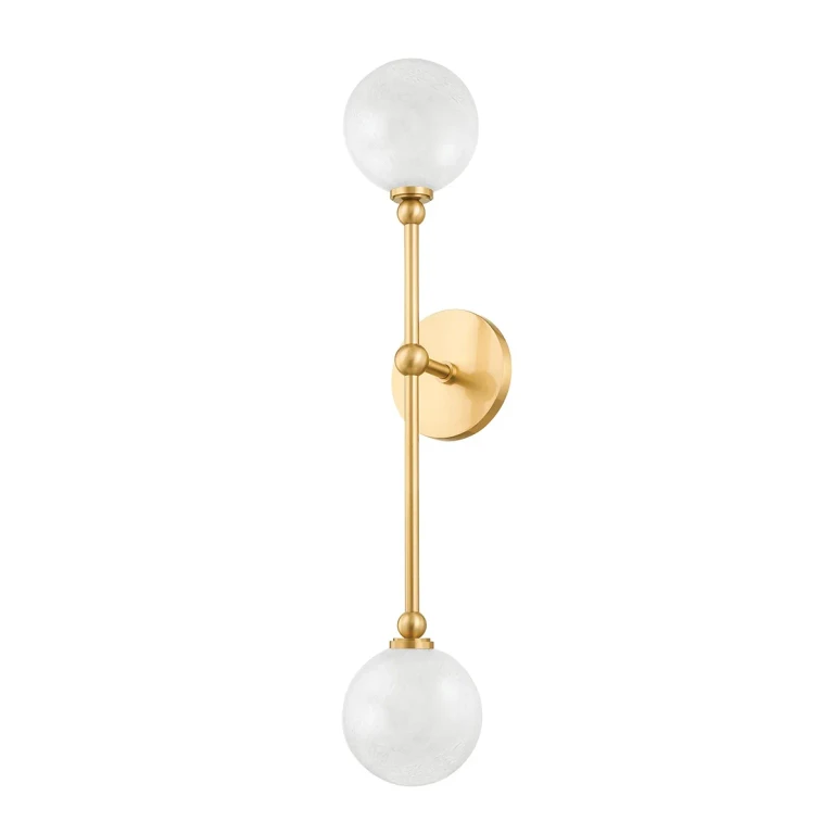 Aged Brass LED Wall Sconce from the Andrews Collection