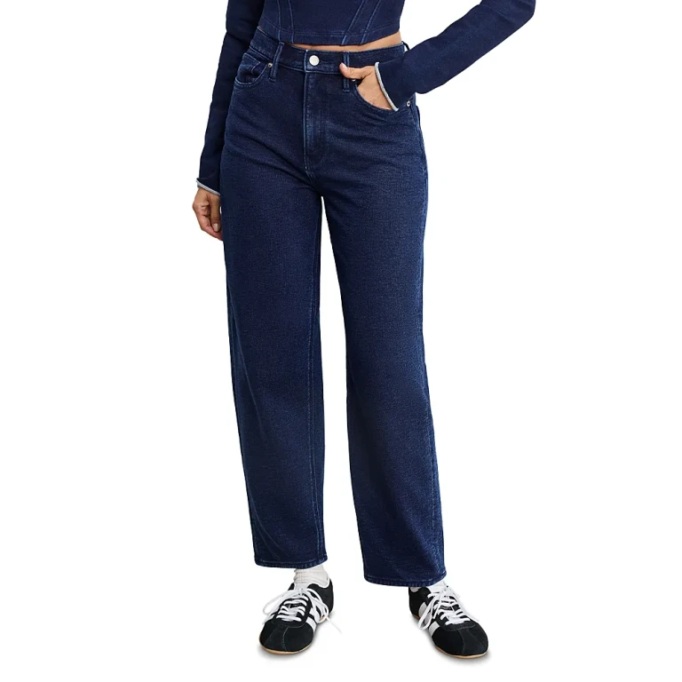 Good American Jeanius Barrel Sweatpants in Indigo 1029