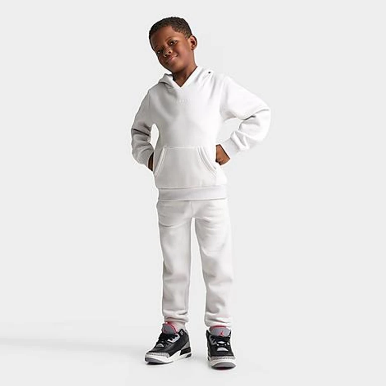 Sonneti Little Kids London Pullover Hoodie Set in Nimbus Cloud Size: 4