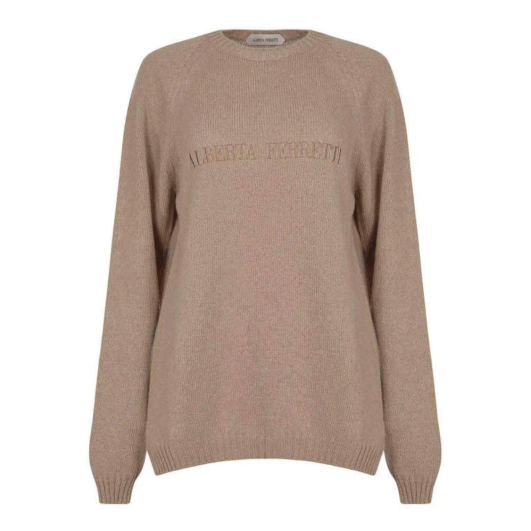 Alberta Ferretti Pull Col Rond - Camel