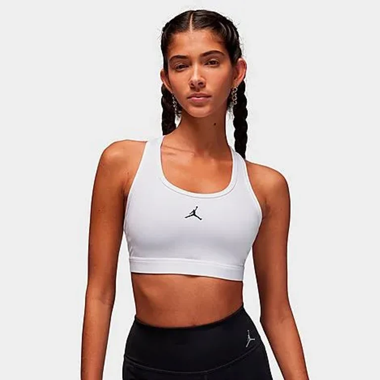Jordan Women's Jumpman Sports Bra in White/Stone Mauve/Black Size: XS