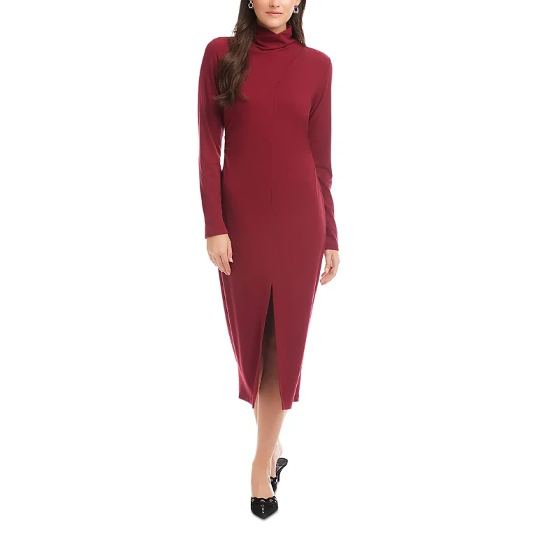 Fifteen Twenty Tasha Turtleneck Midi Dress