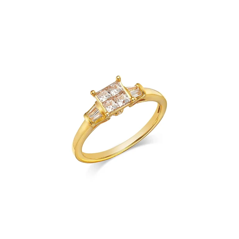 Diamond Engagement Ring in 14K Yellow Gold, 0.50 tcw