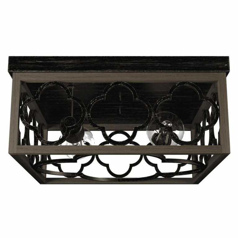 Hunter Gablecrest 2-Light Flush Mount in French Oak