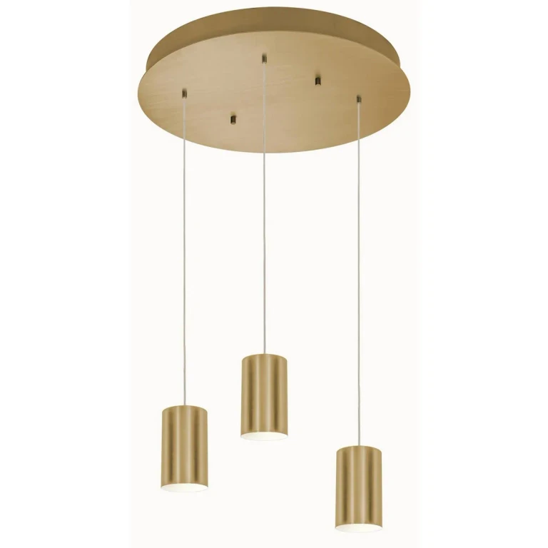 Tyke 3-Light Pendant in Satin Brass
