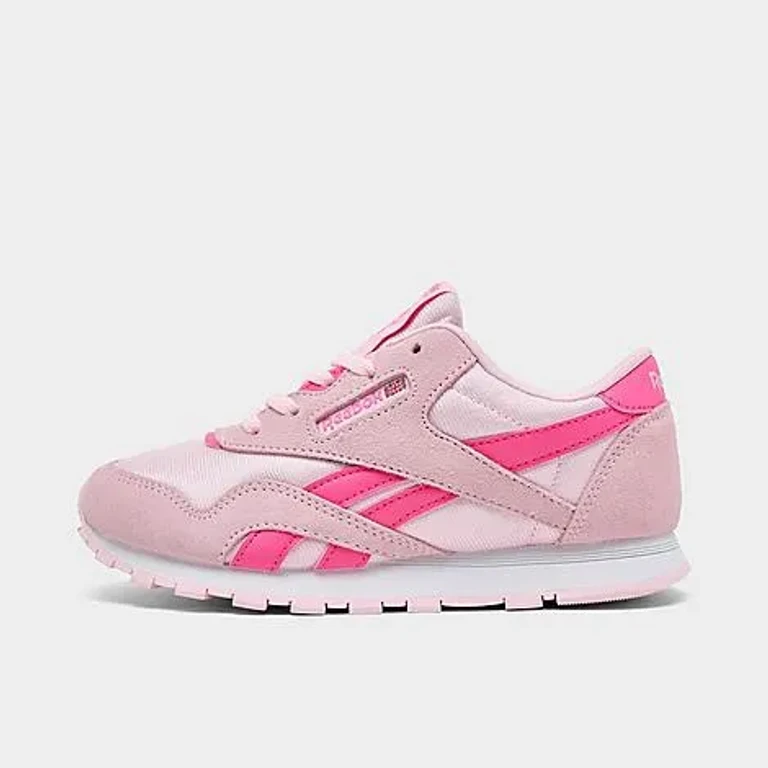 Reebok Girls' Little Kids Classic Nylon Casual Shoes in Frosted Berry/Frosted Berry Size: 1.0