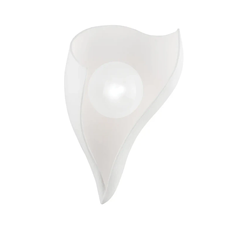Gesso White LED Wall Sconce from the Moonstone Collection