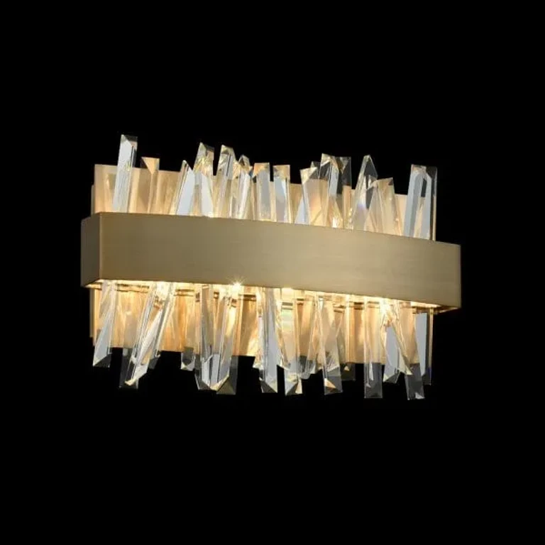 Glacier 12" Bathroom Vanity Light in Brushed Champagne Gold