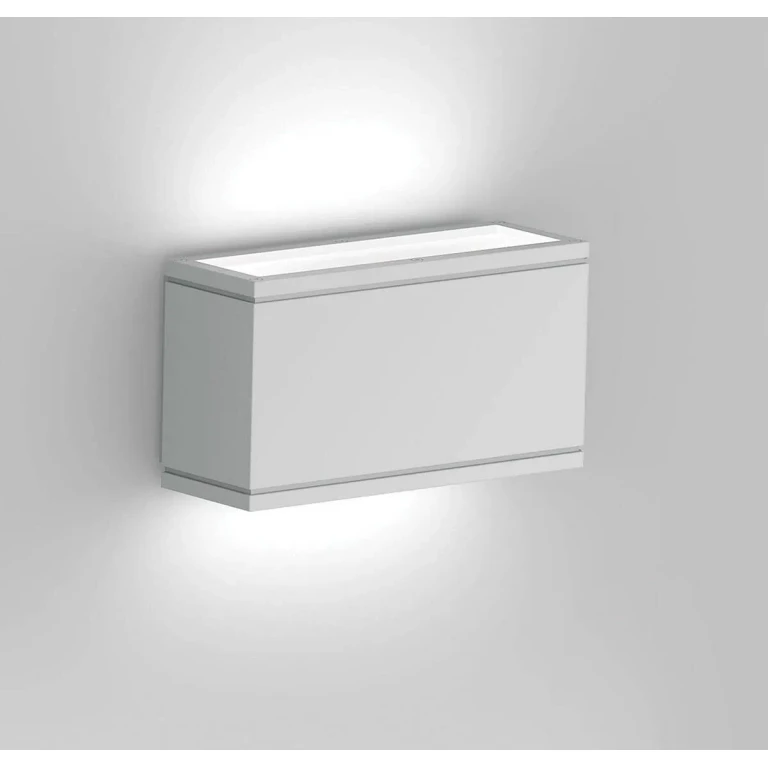 WAC Lighting Rubix LED Indoor/Outdoor Rectangular Up and Down Wall Light in White - WS-W2510-WT
