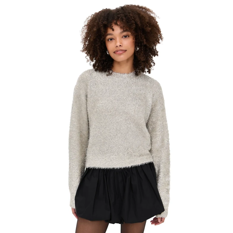 Z Supply Tinseltown Sweater Silver M