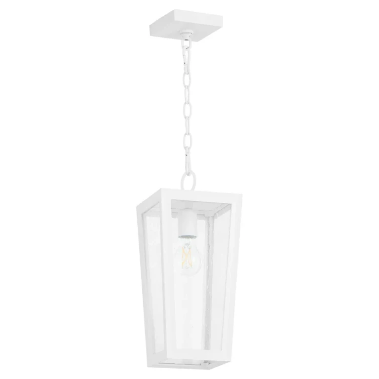 White One Light Pendant from the Bravo Collection