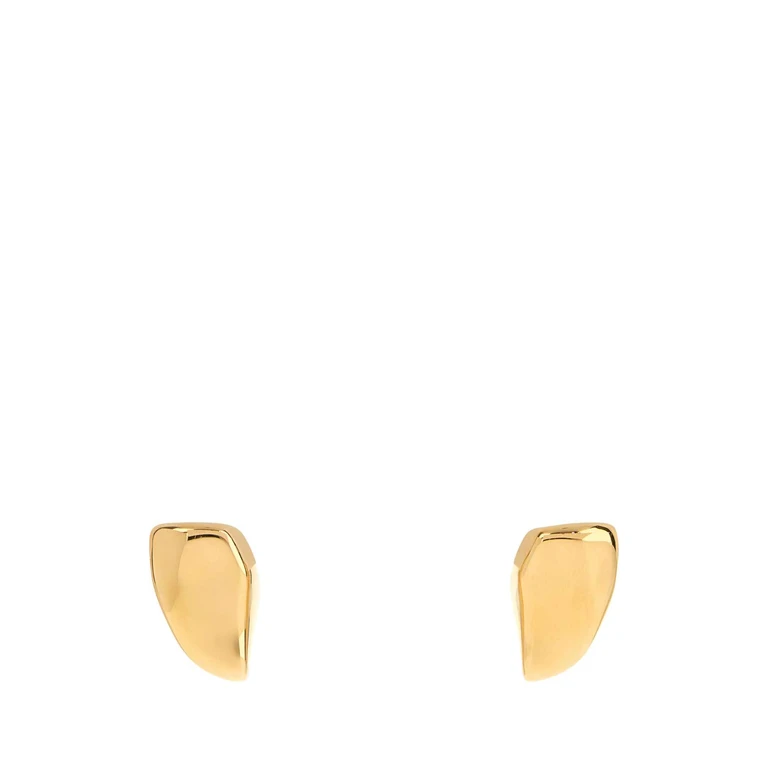 Bottega Veneta Gold Silver Small Prisma Earrings Silveryellowgold Orecchini - Women