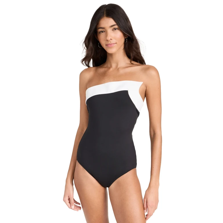 Bañador de una pieza STAUD Alexandra Negro/Blanco XS