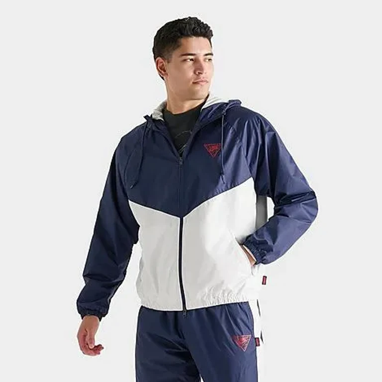 Men's x Stranger Things NRG Windrunner Jacket in Midnight Navy/Summit White Size: Small