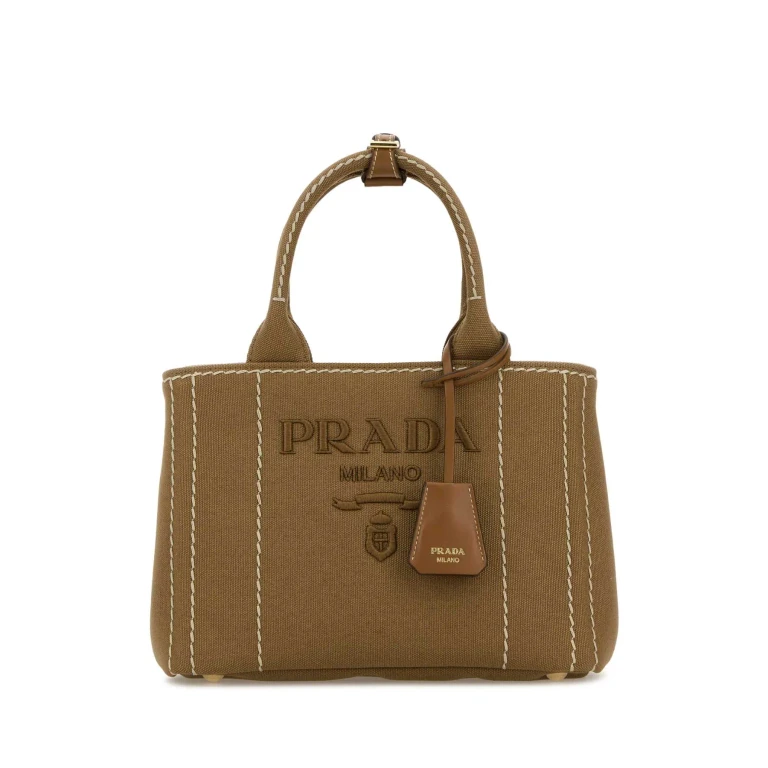 Prada Camel Canvas Handbag