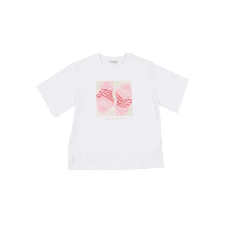 Lanvin T-SHIRT White Cotton Fabric 2 Short Sleeves