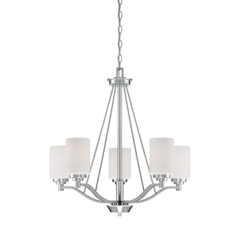 Durham 5-Light Chandelier in Satin Nickel