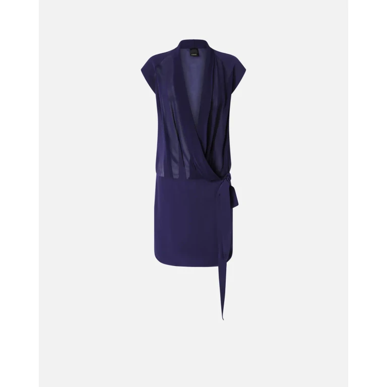 Pinko - Robe portefeuille courte avec détails transparents - 36