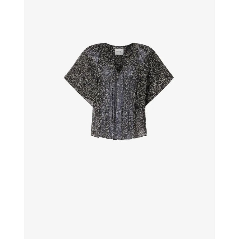 Blouse Neslya - Femme - Noir Et Écru - Taille 34 - Marant Étoile