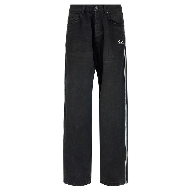 Balenciaga Black Cotton Flared Jeans Clothing - Men