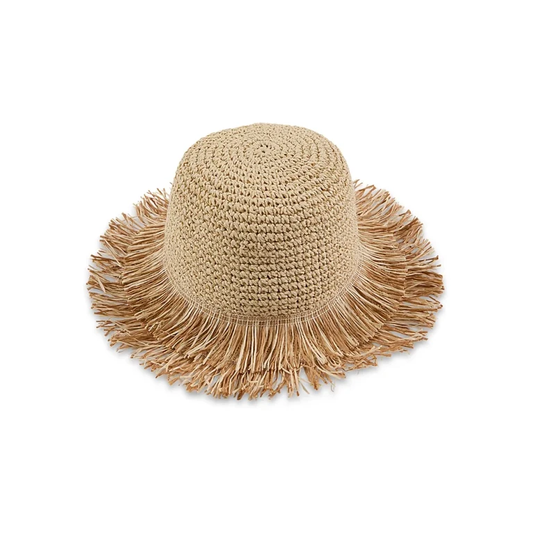 Eugenia Kim Joni Fringed Crochet Packable Bucket Hat