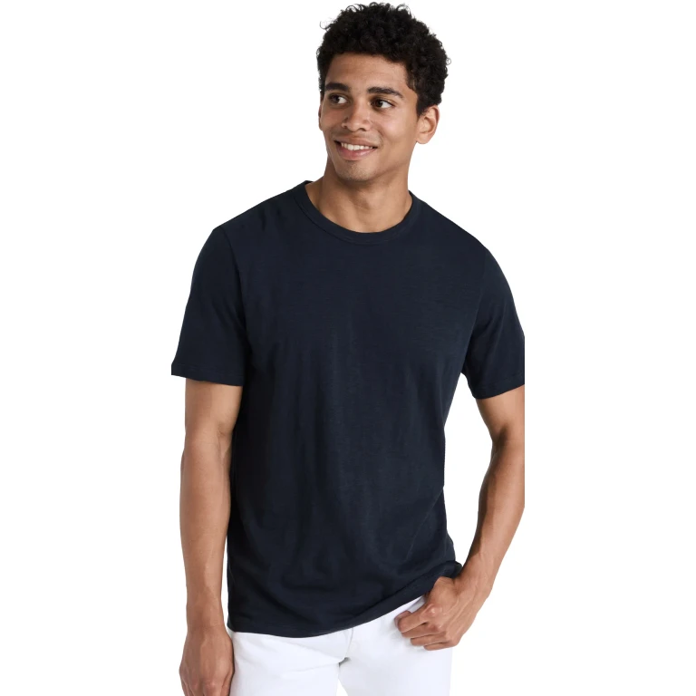 Theory Essential Cosmos Slub Cotton Tee Eclipse L