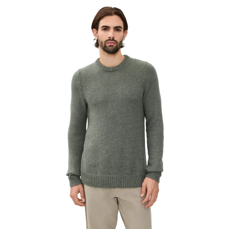 Faherty Heirloom Crewneck Sweater Olive Cove S