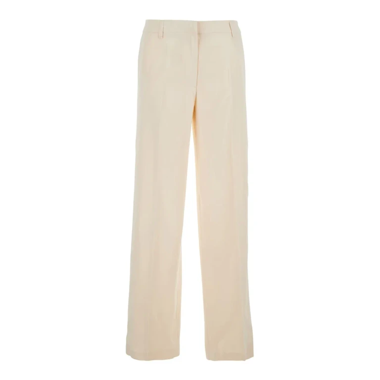 PT Torino Francoise Pants With Belt Loops In Cotton Blend Beige Women