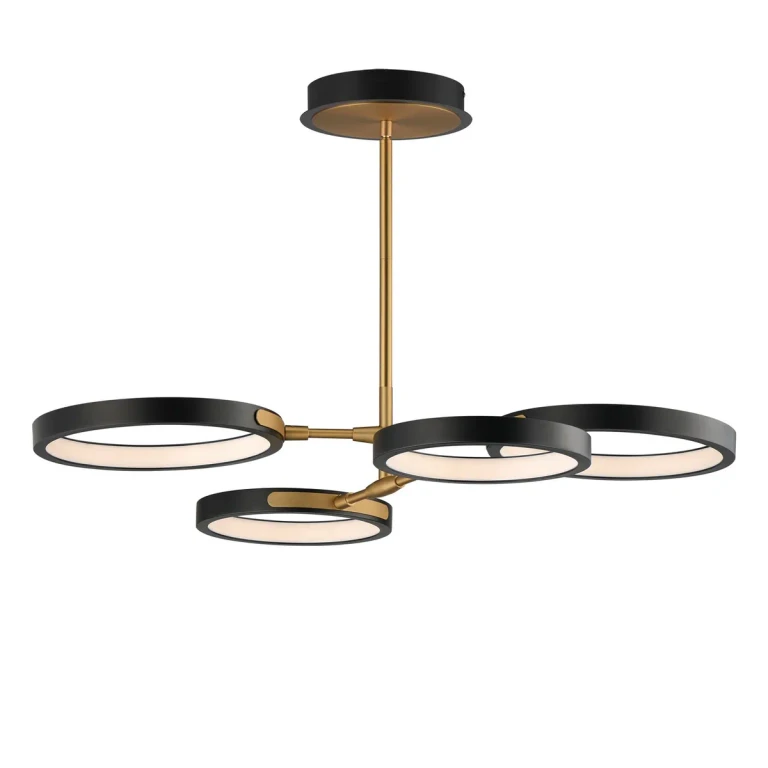 Black Gold LED Pendant from the Hoopla Collection
