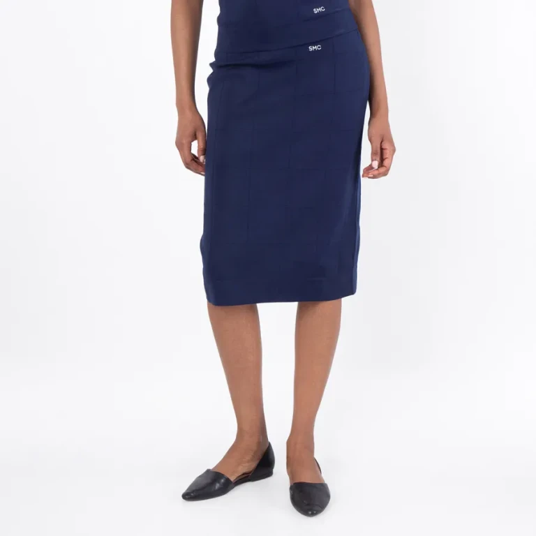 Stella Mccartney Technical Knit Striped Midi Skirt