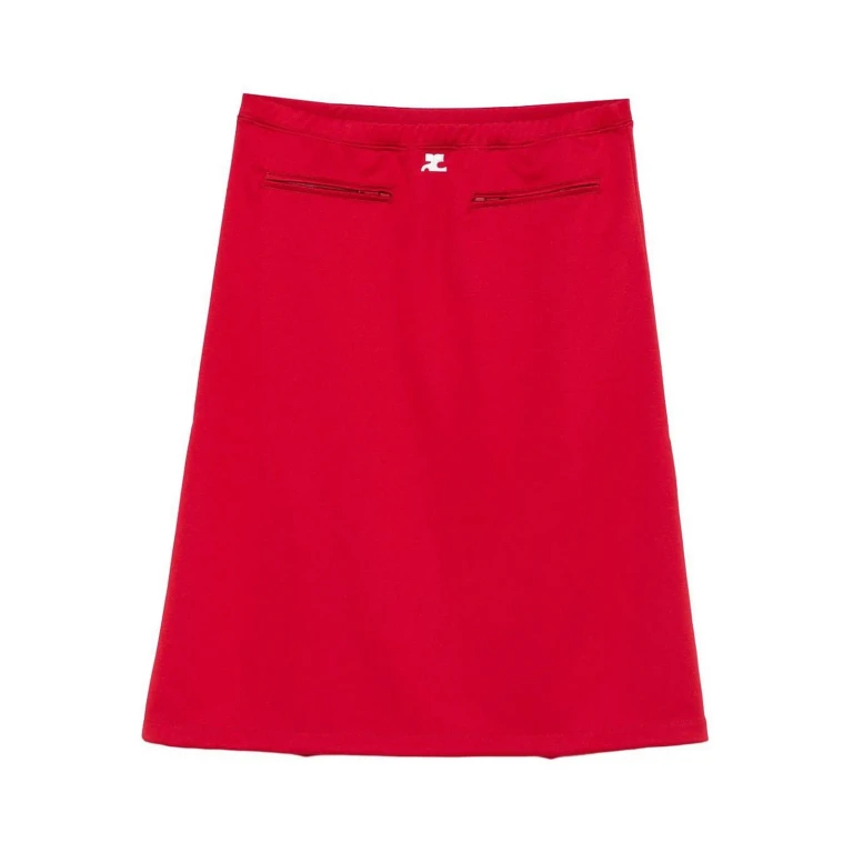 Courreges Jupe Midi - Rouge