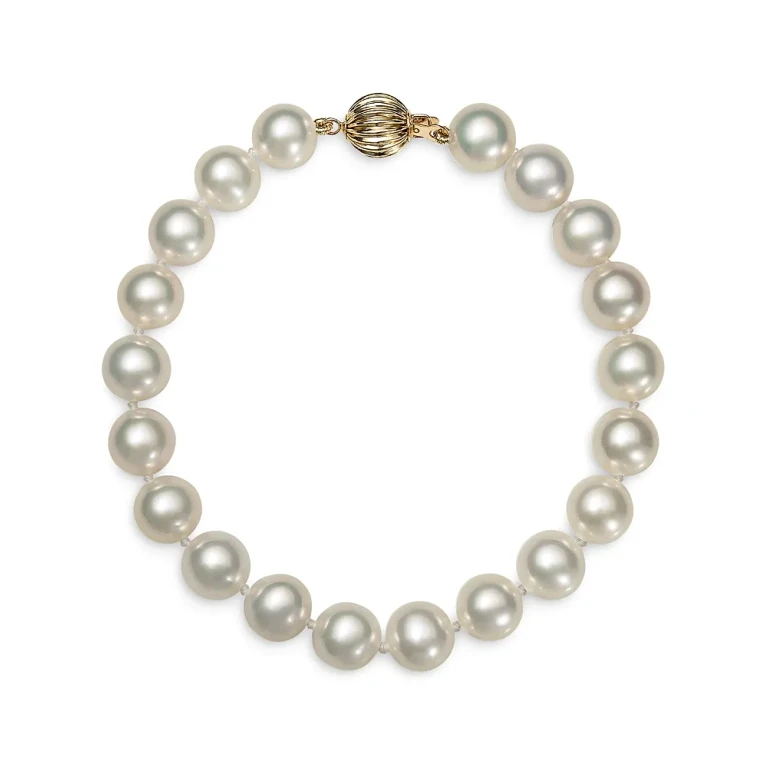 Cultured Freshwater Pearl Bracelet in 14K Yellow Gold