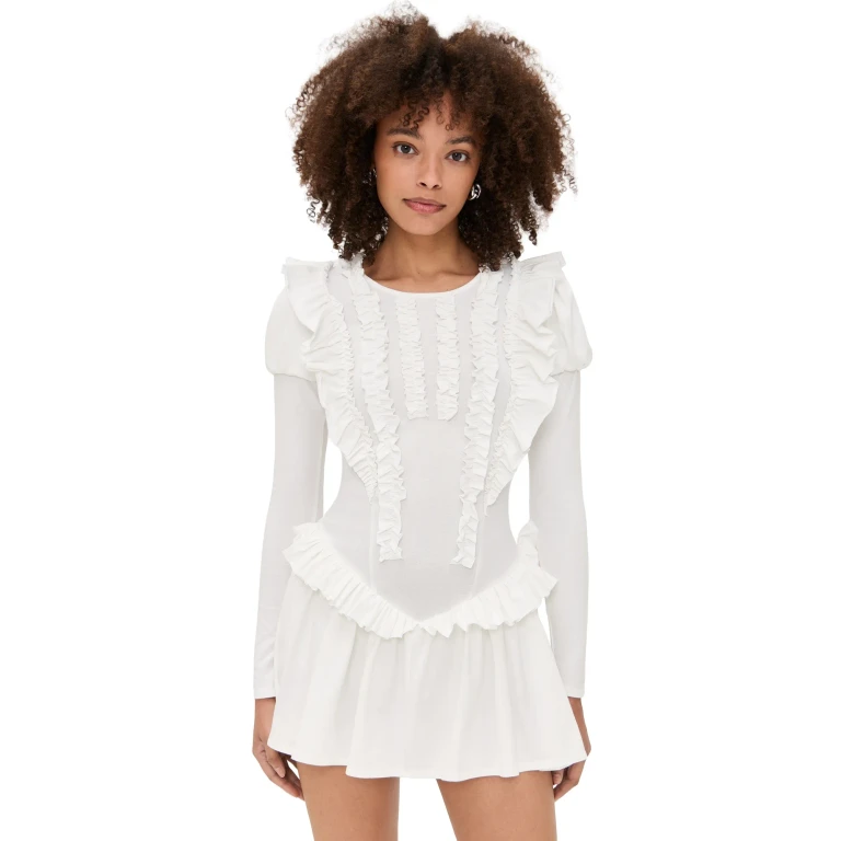 Sandy Liang Acorn Dress White S
