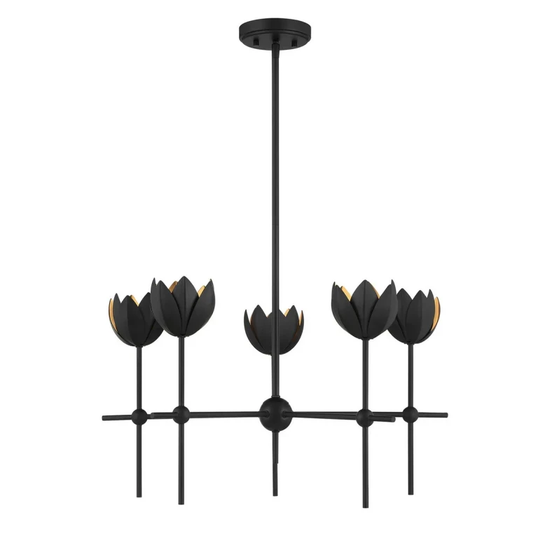 Chandelier in Matte Black