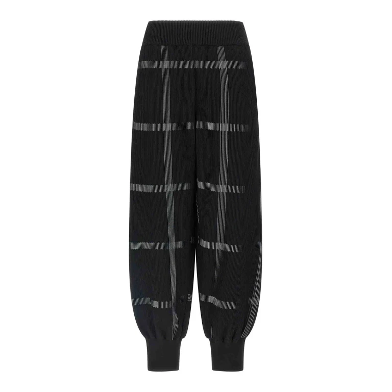 Pleats Please Issey Miyake Pantalons Décontractés - Noir