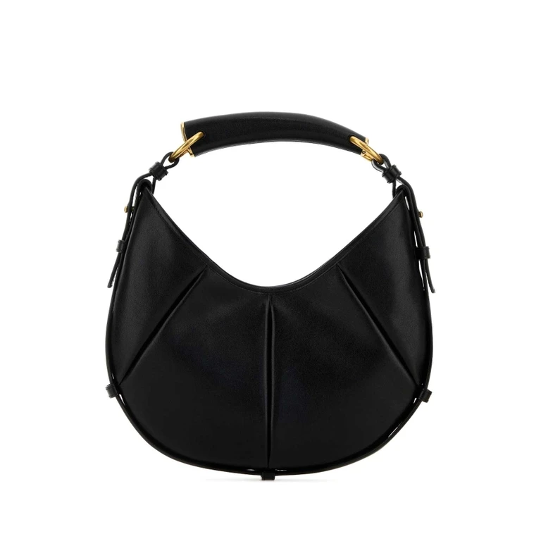 Saint Laurent Black Leather Small Mombasa Shoulder Bag
