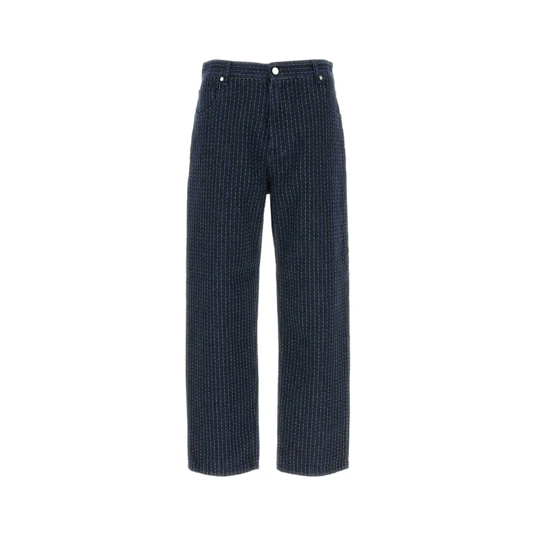 Fendi Embroidered Stretch Denim Jeans
