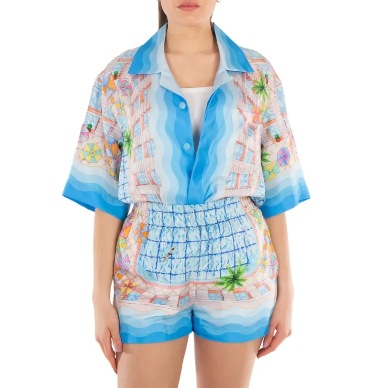 Casablanca Ladies Le Plongeon Silk Shirt