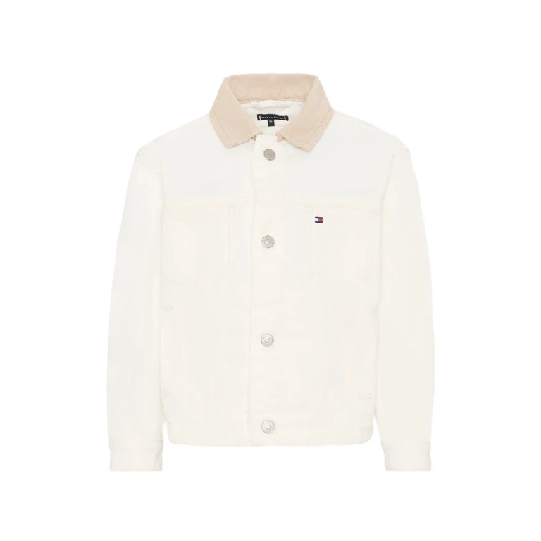 Tommy Hilfiger Kids Heritage Flag Denim Trucker White Giacca - Kids