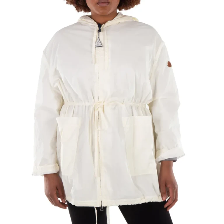 Moncler Hooded Logo-Patch Rain Jacket