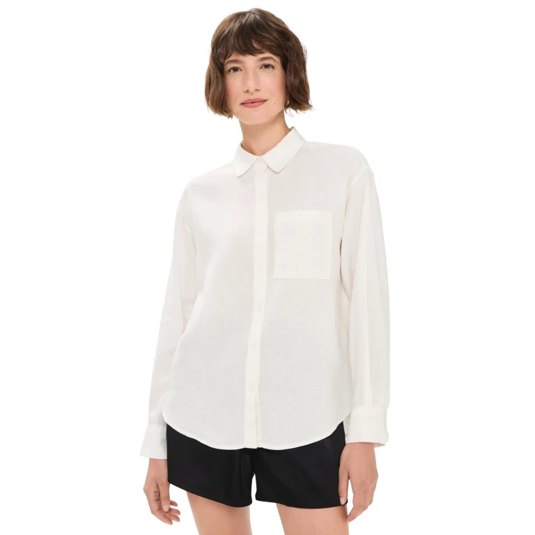 Z Supply Perfect Button Down Shirt White S