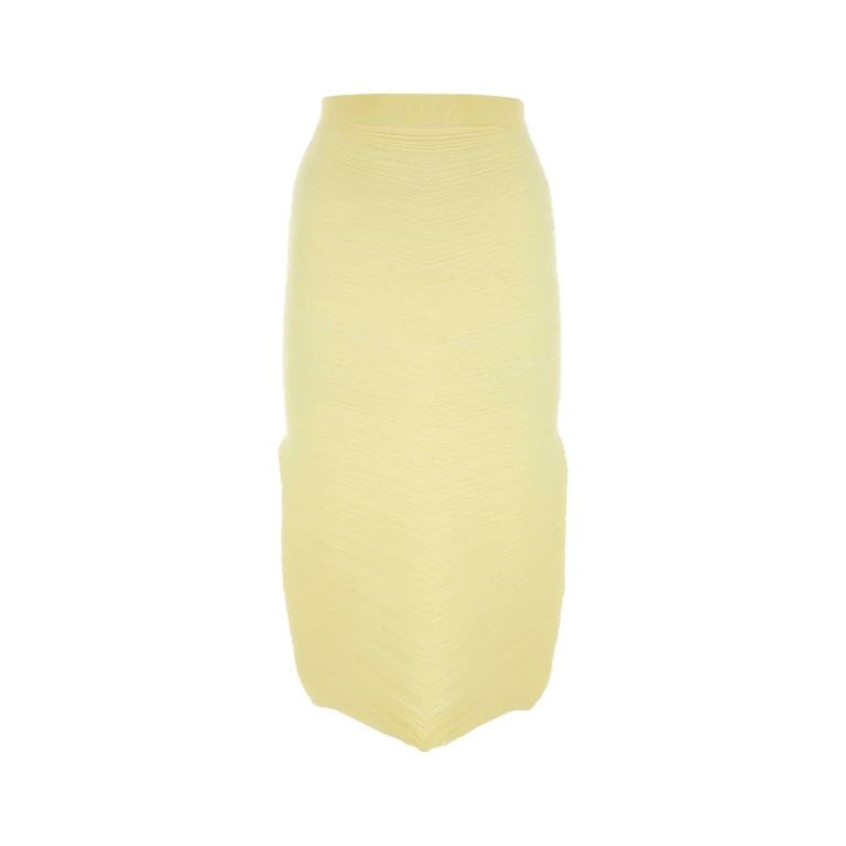 Bottega Veneta Gelber Rock aus Stretch-Baumwollmischung