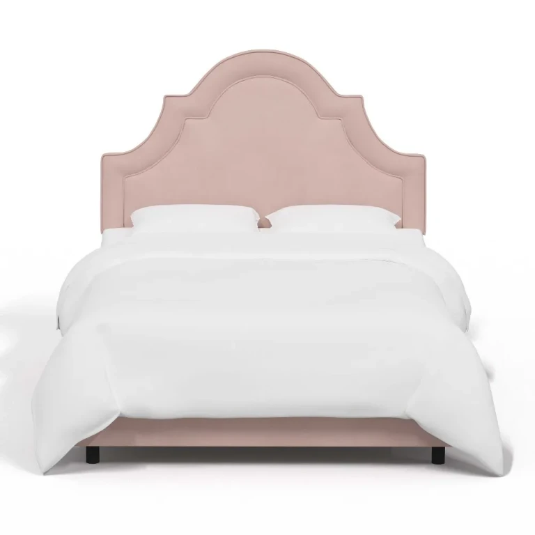 Jolie Velvet Blush Twin Bed - Skyline Furniture