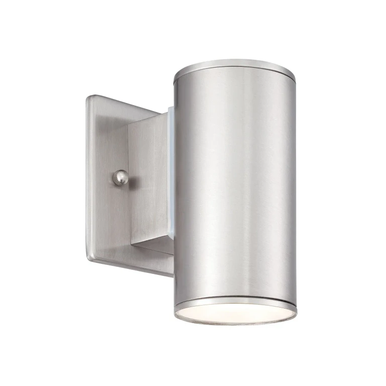 Satin Platinum LED Wall Lantern from the Barrow Collection