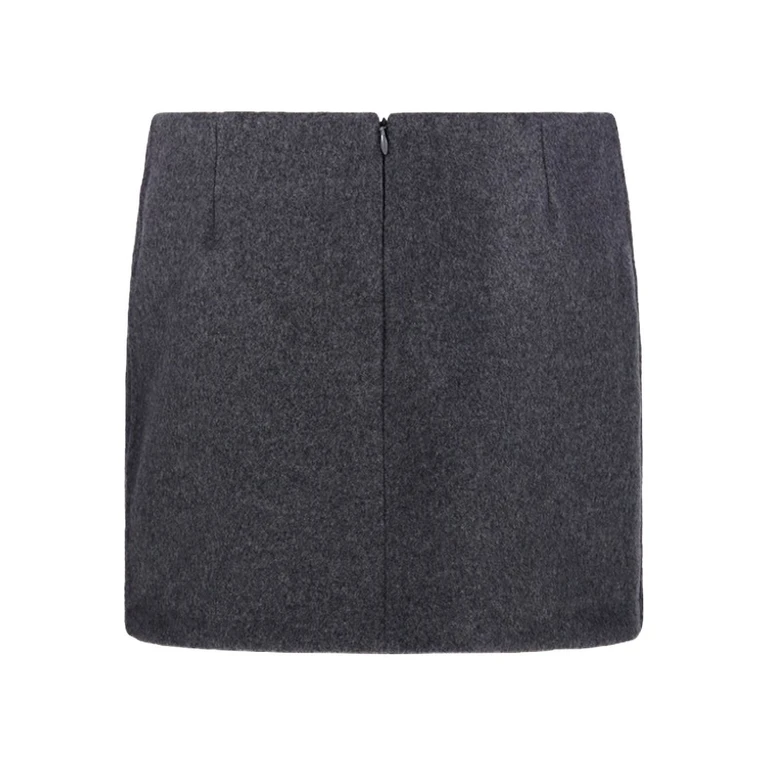 SportMax Skirts Grey Wool - Women