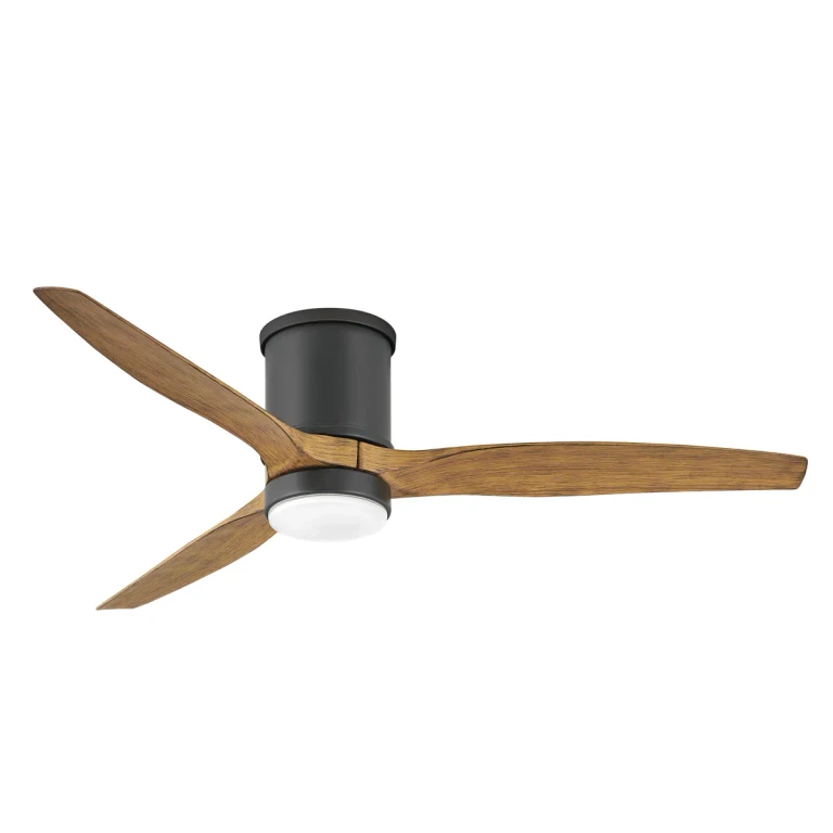 Hinkley Hover Flush LED 52" Indoor/Outdoor Ceiling Fan in Matte Black - 900852FMB-LWD